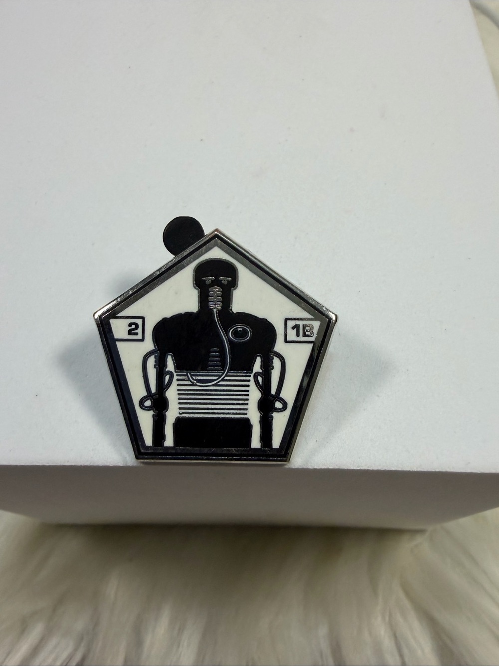 💜3/$15💜 DISNEY Black and White Robot Enamel Pin